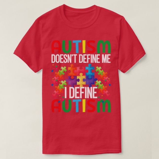 Autism definierar mig som autism Awa T Shirt (Design framsida)