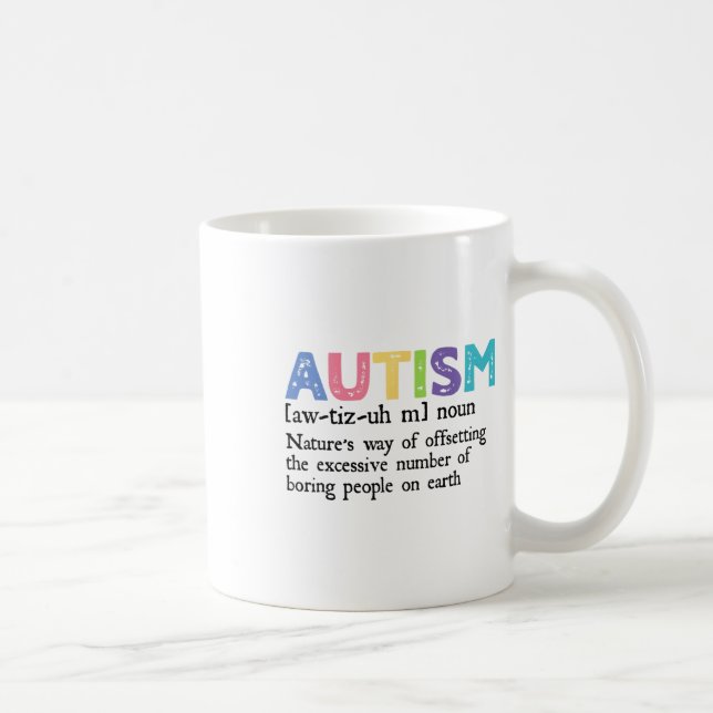 Autism Definition Autism Awareness Acceptance Gift Kaffemugg (Höger)