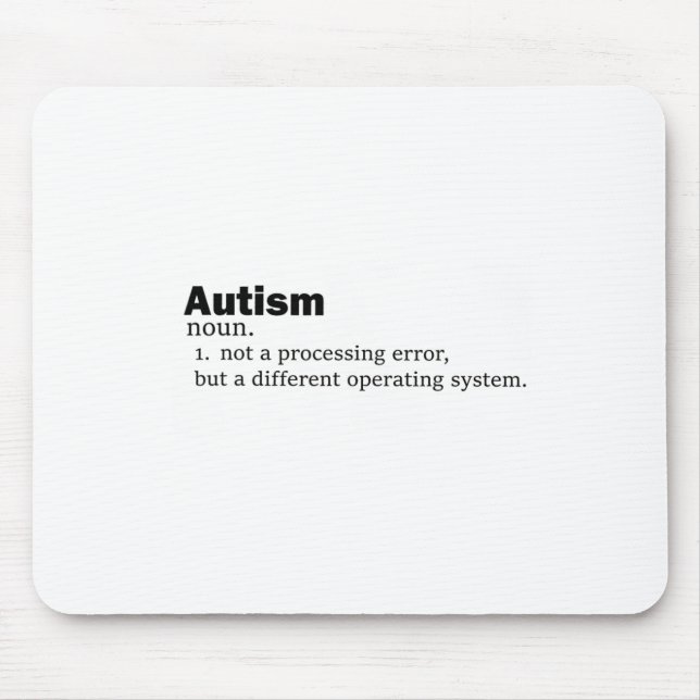 Autism Definition Det är inte ett handikapp en ann Musmatta (Framsidan)