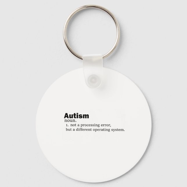 Autism Definition Det är inte ett handikapp en ann Nyckelring (Framsida)