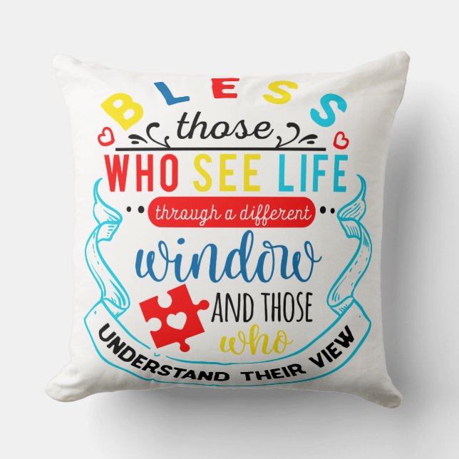 Autism - Dekorativ kudde 20 tum x 20 tum (Framsida)