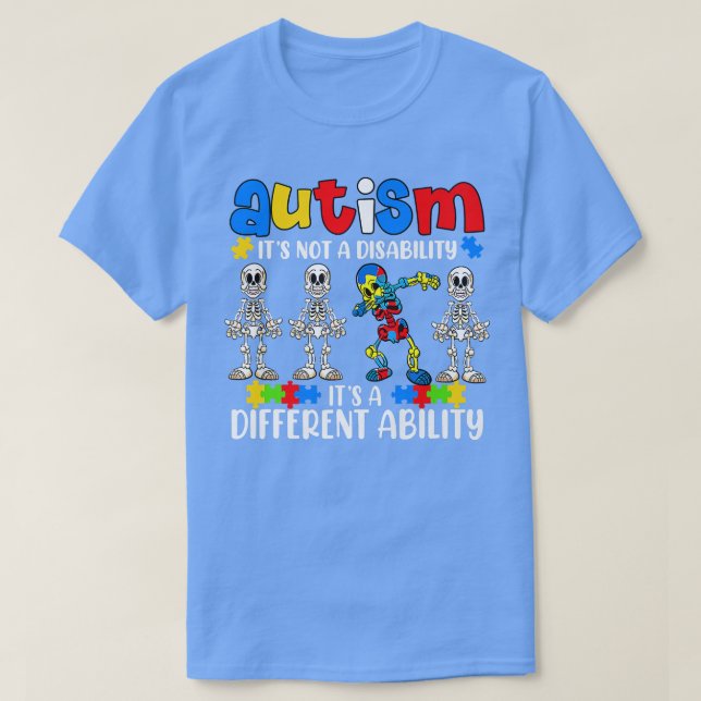 Autism Det är ingen skillnad på förmågan att dansa T Shirt (Design framsida)