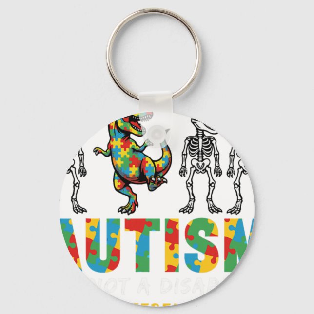 Autism Det är inte ett funktionshinder, det är en  Nyckelring (Framsida)