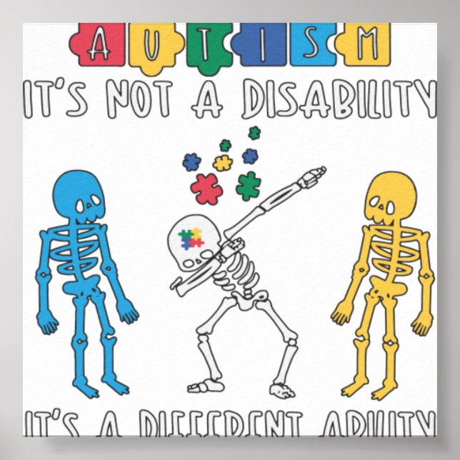 Autism Det är inte ett funktionshinder, det är en  Poster (Framsidan)
