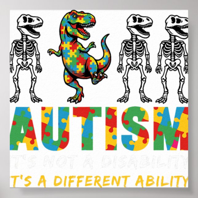 Autism Det är inte ett funktionshinder, det är en  Poster (Framsidan)