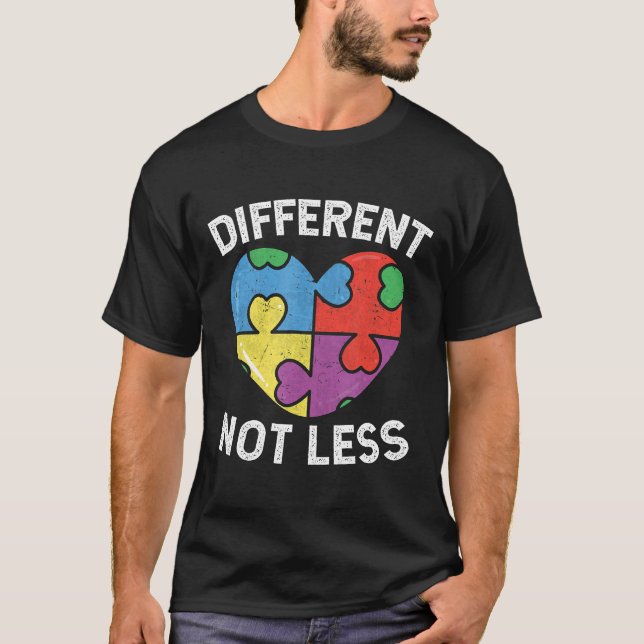Autism-differentierad minst Autism Awareness Puzzl T Shirt (Framsida)