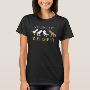 Autism Dinosaur Pojkar Kid Det är Ok Att Vara Anno T Shirt