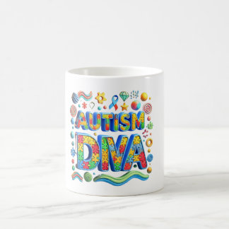Autism Diva Classic Mugg, 11 oz Kaffemugg