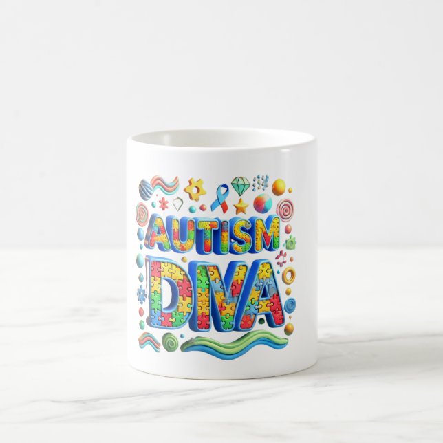 Autism Diva Classic Mugg, 11 oz Kaffemugg (Center)