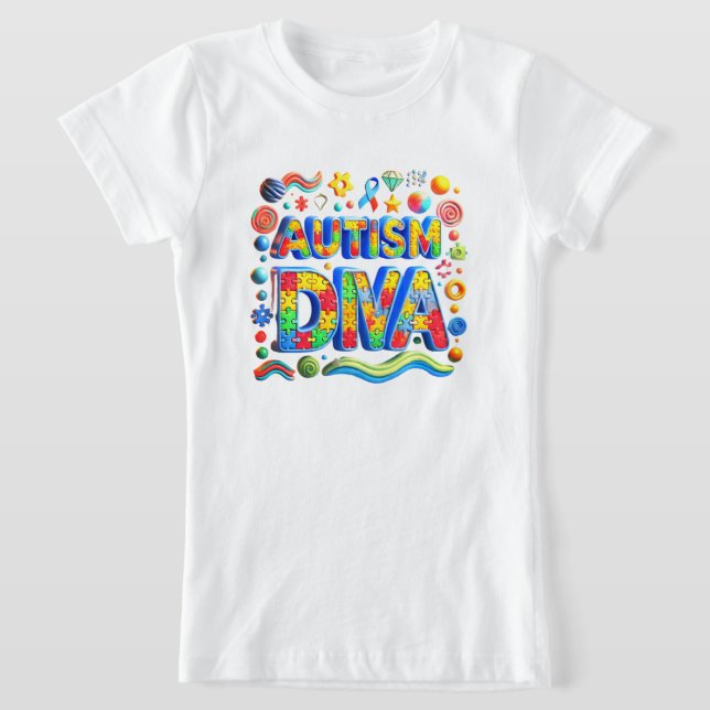 Autism Diva Shirt T Shirt (Laydown)