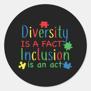Autism Diversity Puzzle Print Runt Klistermärke