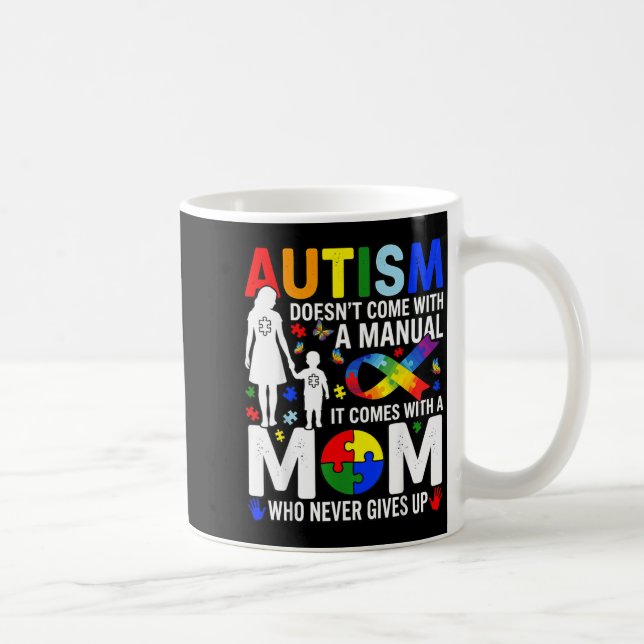 Autism Doesnt Come with a Manual Comes with a Mom Kaffemugg (Höger)