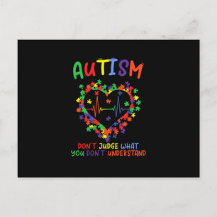 Autism dömer inte vad du inte förstår meddelande vykort