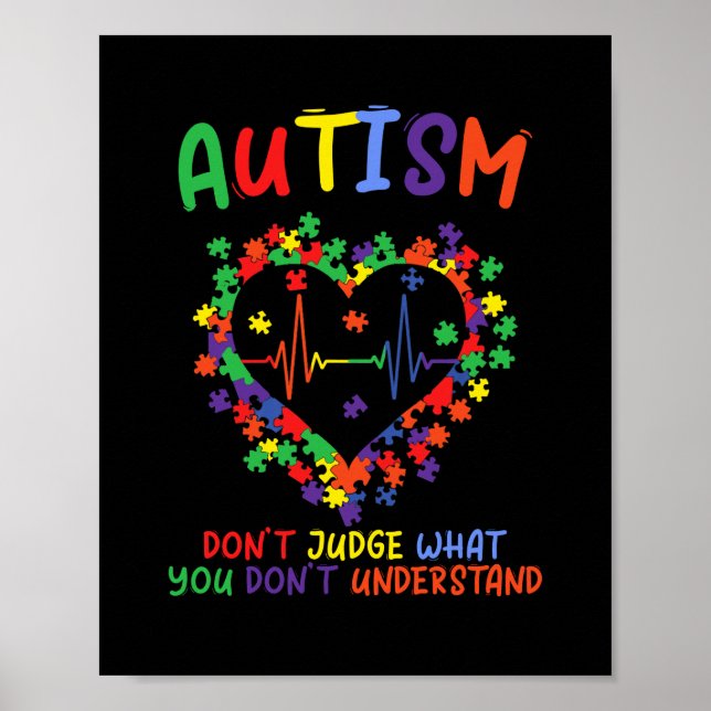 Autism dömer inte vad du inte förstår poster (Framsidan)