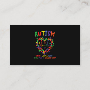 Autism dömer inte vad du inte förstår visitkort