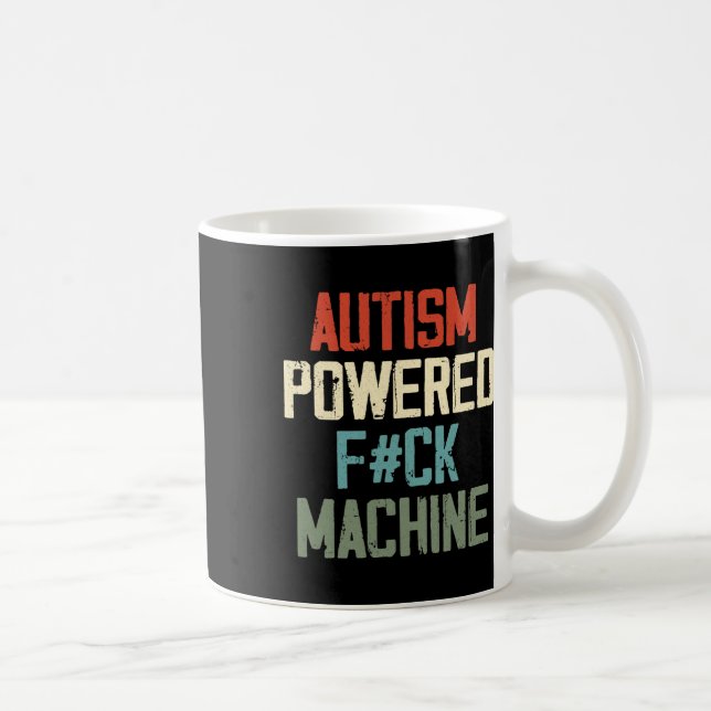Autism Driven F#ck Maskin Retro Hälsoplagg M Kaffemugg (Höger)