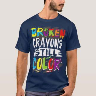 Autism eacher Broken Kritor still Färg Autism Aw T Shirt