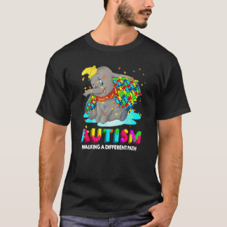 Autism Elefant Dumbo Går En Annan Väg Aut T Shirt