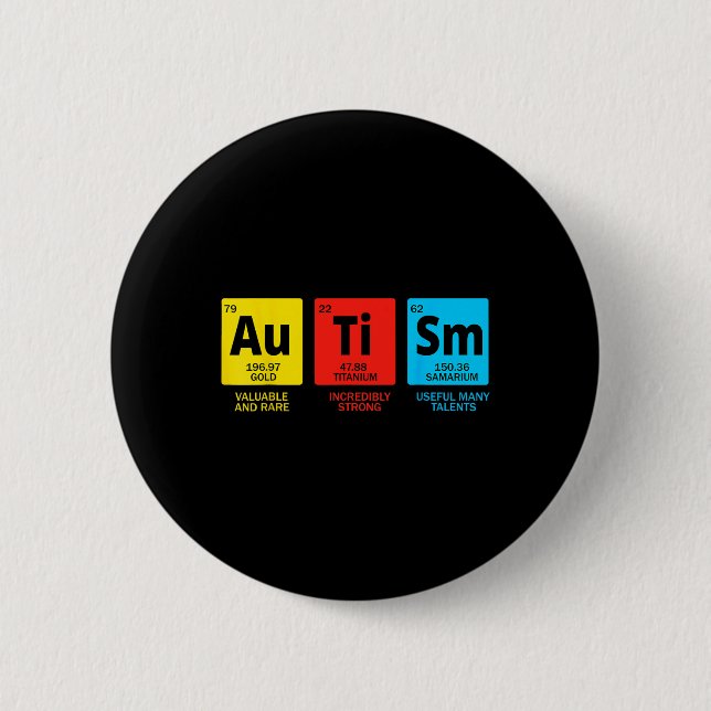 Autism Element Periodiska Systemet Asd Autism Medv Knapp (Framsida)