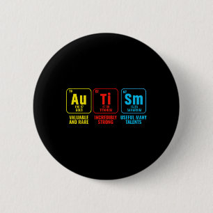 Autism Element Periodiska Tabellen Medvetenhet Asd Knapp