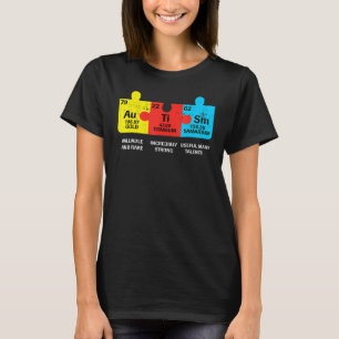 Autism Element Periodiska Tabellen Medvetenhet ASD T Shirt