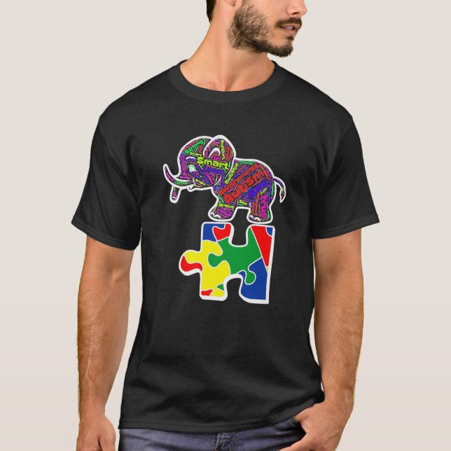 Autism Elephant 2022 The Autistic Awareness Day Mo T Shirt (Framsida)