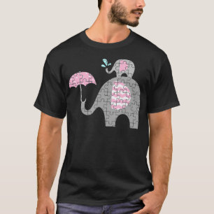 Autism Elephant Mamma Autism Barnmedvetande barn t Shirt