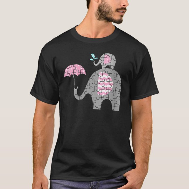 Autism Elephant Mamma Autism Barnmedvetande barn t T Shirt (Framsida)