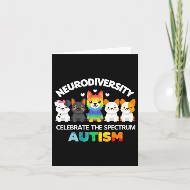 Autism Embrace Neurodiversity Firar Spectr Kort (Framsida)