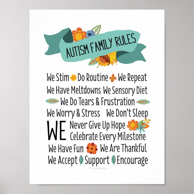 Autism Family House Regler Poster (Framsidan)