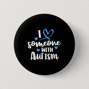 Autism Family Shirt i Kärlek någon med Autism Awa Knapp