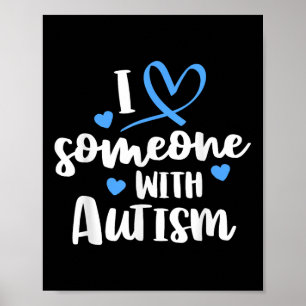 Autism Family Shirt i Kärlek någon med Autism Awa Poster