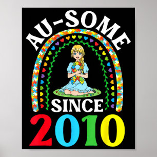 Autism fantastisk super sedan 2010 glad 16-årsdag poster
