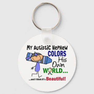 Autism FÄRGAR HANS EGNA VÄRLDSbrorson Nyckelring