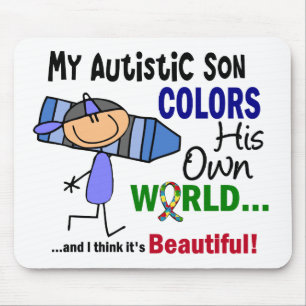 Autism FÄRGAR HANS EGNA VÄRLDSSon Musmatta