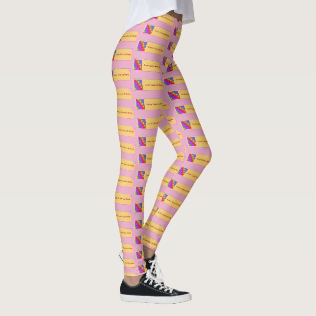Autism Färgar Mitt Liv - Konst Av EelKat Leggings (Höger)