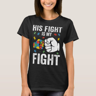Autism Fight is Fight ASD Awareness Dad Mom Men T Shirt