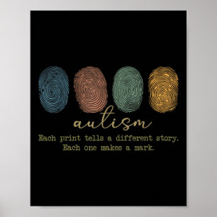 Autism Fingerprint Shirt Tells en annan artikel Poster