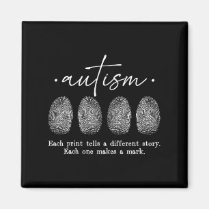 Autism Fingerprint varje utskrift ger en annan pla Magnet