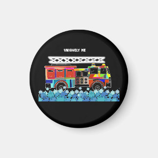 Autism Firelångtradarpuzzle delar Magnet