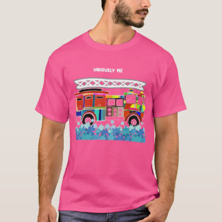 Autism Firelångtradarpuzzle delar T Shirt