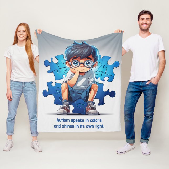 Autism- Fleecefilt (På plats)