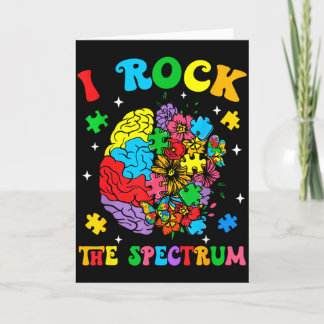 Autism Floral Brain I Rock The Spectrum Awareness  Kort