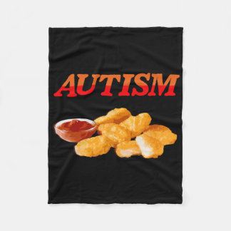Autism Food Älskare Chicken Nugget Foodie Fleecefilt