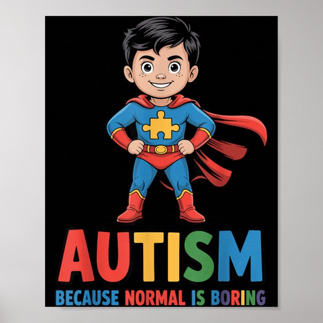 Autism För att det normala är tråkigt Superhjälte  Poster (Framsidan)