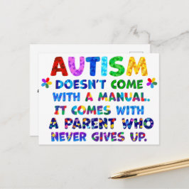 AUTISM Förälder Ger Aldrig Upp Vykort