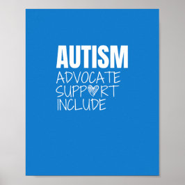 autism, förespråka, stöd. Poster och skriv ut