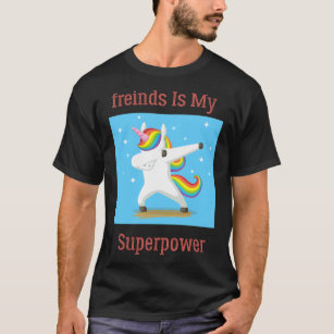 Autism Freinds är min supermakt Dabbing Unicorn Gi T Shirt