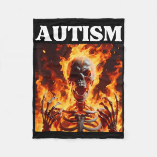 Autism Funny Cringe Edgy hårdhudeleton membran Fla Fleecefilt