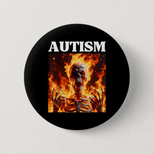 Autism Funny Cringe Edgy hårdhudeleton membran Fla Knapp
